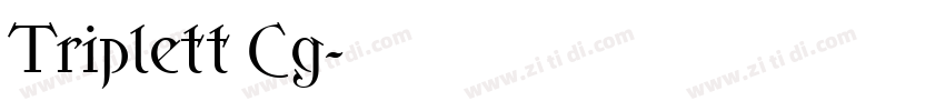 Triplett Cg字体转换